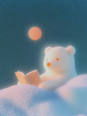 JPG 편집이미지 교육 곰 휴식 들기 취미 사람없음 책 빛 독서 편집실사 AI컴퓨터그래픽 AI콘텐츠 동물 컨셉 포유류 모션 CG 파일형식