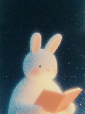 JPG 편집이미지 교육 휴식 들기 취미 사람없음 책 빛 독서 토끼 편집실사 AI컴퓨터그래픽 AI콘텐츠 컨셉 포유류 모션 반려동물 CG 파일형식