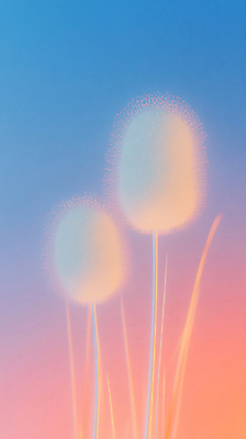 JPG 편집이미지 사람없음 파란색 주황색 들꽃 감성 편집실사 AI컴퓨터그래픽 AI콘텐츠 꽃 컬러 컨셉 CG 파일형식