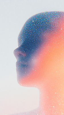 JPG 편집이미지 사람모양 사람없음 주황색 남색 감성 그라데이션 편집실사 AI컴퓨터그래픽 AI콘텐츠 모양 컬러 컨셉 CG 파일형식