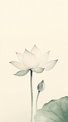 JPG 불교 일러스트 자연 연꽃 사람없음 초록색 동양화 연잎 국내일러스트 AI일러스트 AI콘텐츠 꽃 종교 컬러 잎 미술 생태계 파일형식