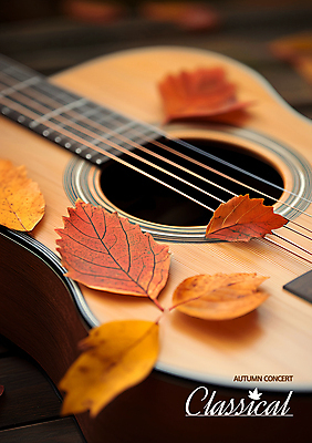 PSD 편집이미지 음악 단풍 낙엽 사람없음 가을 기타 음악회 이미지편집 계절 잎 현악기 문화예술 공연 파일형식
