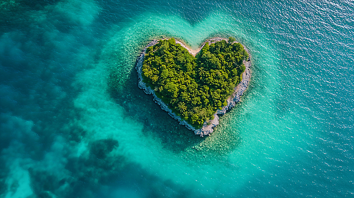 JPG 편집이미지 바다 섬 여행 자연 사람없음 하트 여행상품 편집실사 AI컴퓨터그래픽 AI콘텐츠 모양 CG 생태계 파일형식
