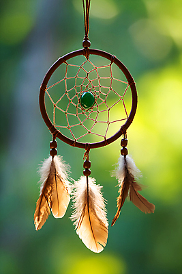 JPG 편집이미지 사람없음 장식 갈색 꿈 신비 깃털 악몽 토속신앙 드림캐쳐 편집실사 AI포토 AI콘텐츠 종교 컬러 컨셉 CG 파일형식