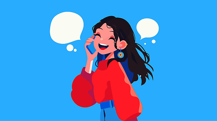 여자 행복 말풍선 일러스트 대화 한명 미소 상반신 성인 파란색 친구 스마트폰 즐거움 통화 소통 성인여자한명만 국내일러스트 AI파일 1 감정 컬러 컨셉 관계 모션 표정 말하기 사람 핸드폰 스마트기기 여자한명만 성인여자만 파일형식 벡터