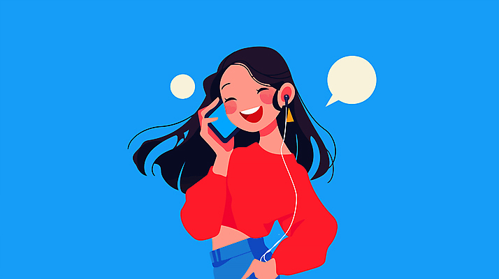 여자 행복 말풍선 일러스트 대화 한명 미소 상반신 성인 파란색 친구 스마트폰 즐거움 통화 소통 성인여자한명만 국내일러스트 AI파일 1 감정 컬러 컨셉 관계 모션 표정 말하기 사람 핸드폰 스마트기기 여자한명만 성인여자만 파일형식 벡터