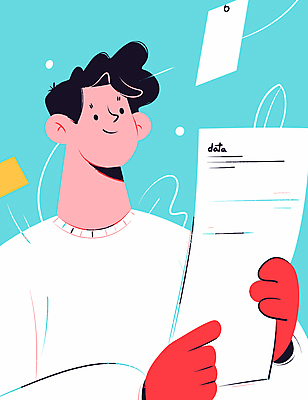 남자 일러스트 비즈니스 한명 미소 들기 상반신 성인 자료 분석 보고서 문서 파일 서류정리 성인남자한명만 국내일러스트 AI파일 1 컨셉 모션 표정 사람 정리 남자한명만 성인남자만 파일형식 벡터