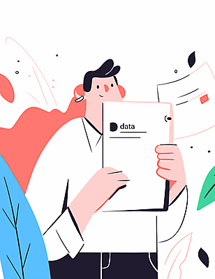 남자 하늘색 일러스트 비즈니스 한명 미소 들기 상반신 성인 자료 분석 보고서 문서 파일 서류정리 성인남자한명만 국내일러스트 AI파일 1 컨셉 모션 표정 사람 파란색 정리 남자한명만 성인남자만 파일형식 벡터