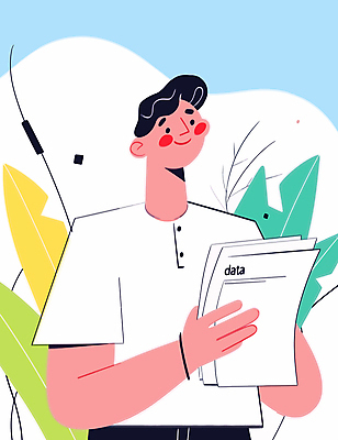 남자 일러스트 비즈니스 한명 미소 들기 상반신 성인 자료 분석 보고서 문서 파일 서류정리 성인남자한명만 국내일러스트 AI파일 1 컨셉 모션 표정 사람 정리 남자한명만 성인남자만 파일형식 벡터