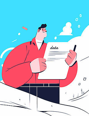 남자 일러스트 비즈니스 한명 미소 들기 상반신 성인 자료 분석 보고서 문서 파일 서류정리 성인남자한명만 국내일러스트 AI파일 1 컨셉 모션 표정 사람 정리 남자한명만 성인남자만 파일형식 벡터