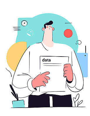 남자 시계 일러스트 비즈니스 한명 들기 상반신 성인 자료 분석 문서 성인남자한명만 국내일러스트 AI파일 1 컨셉 모션 사람 남자한명만 성인남자만 파일형식 벡터