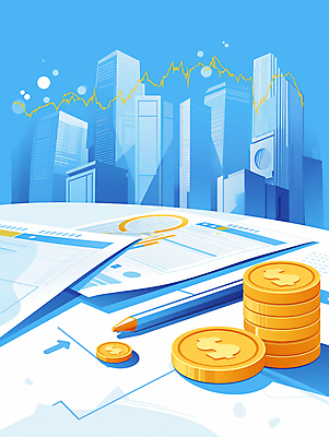 JPG 일러스트 성공 그래프 빌딩 사람없음 건물 금융 파란색 동전 자료 성장 발전 문서 투자 상승 경제성장 동전탑 재정 국내일러스트 AI일러스트 AI콘텐츠 건축물 컬러 컨셉 돈 비즈니스 경제 쌓기 파일형식