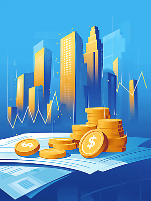 JPG 일러스트 성공 그래프 빌딩 사람없음 금융 파란색 동전 자료 성장 발전 문서 투자 상승 경제성장 동전탑 재정 국내일러스트 AI일러스트 AI콘텐츠 컬러 컨셉 돈 비즈니스 건물 경제 쌓기 파일형식