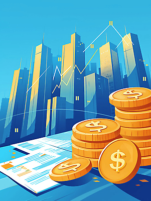 JPG 일러스트 성공 그래프 빌딩 사람없음 금융 파란색 동전 자료 성장 발전 문서 투자 상승 경제성장 동전탑 재정 국내일러스트 AI일러스트 AI콘텐츠 컬러 컨셉 돈 비즈니스 건물 경제 쌓기 파일형식