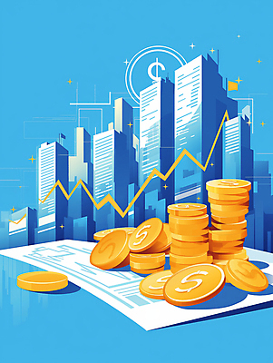 JPG 일러스트 성공 그래프 빌딩 사람없음 금융 파란색 동전 자료 성장 발전 문서 투자 상승 경제성장 동전탑 재정 국내일러스트 AI일러스트 AI콘텐츠 컬러 컨셉 돈 비즈니스 건물 경제 쌓기 파일형식