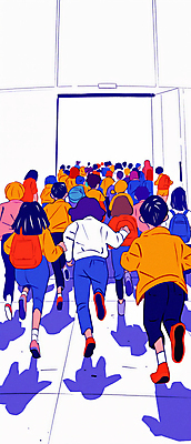 JPG 전신 학생 여자 남자 어린이 운동화 일러스트 학교 소녀 소년 여러명 건물 달리기 군중 활기 어린이만 오픈런 국내일러스트 AI일러스트 AI콘텐츠 건축물 교육 다수 신발 컨셉 모션 사람 쇼핑 파일형식