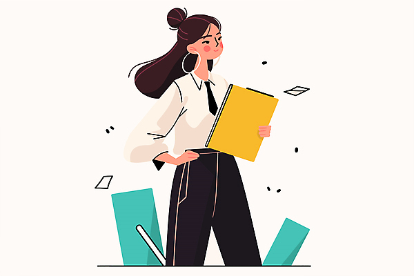 전신 여자 서류가방 일러스트 한명 들기 정장 상반신 성인 사무실 노란색 작업 사무원 비즈니스우먼 문서 파일 서류더미 서류정리 성인여자한명만 국내일러스트 AI파일 직업 1 옷 컬러 가방 비즈니스 모션 사람 직장인 정리 여자한명만 성인여자만 파일형식 벡터 더미