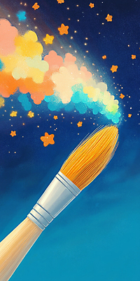 JPG 꽃잎 예술 일러스트 밤하늘 추상 사람없음 컬러풀 우주 붓 신비 그림 마법 상상력 환상 국내일러스트 AI일러스트 AI콘텐츠 꽃 컬러 컨셉 무늬 하늘 야간 파일형식