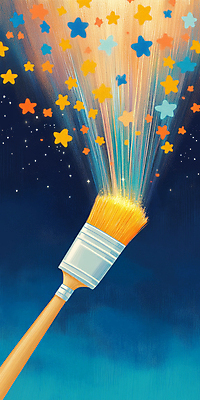 JPG 예술 일러스트 밤하늘 추상 사람없음 컬러풀 우주 붓 신비 그림 마법 별빛 상상력 환상 국내일러스트 AI일러스트 AI콘텐츠 별 컬러 컨셉 무늬 하늘 빛 야간 파일형식