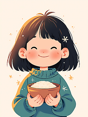JPG 손 옷 여자 행복 얼굴 어린이 일러스트 한명 미소 웃음 소녀 초록색 머리카락 평화 귀여움 눈감음 단발머리 만족 밥그릇 소녀한명만 국내일러스트 AI일러스트 AI콘텐츠 1 헤어스타일 그릇 감정 컬러 컨셉 모션 표정 사람 신체부위 머리 여자한명만 소녀만 파일형식