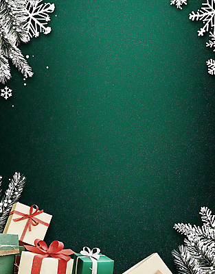 JPG 편집이미지 크리스마스 겨울 프레임 눈꽃 사람없음 초록색 선물상자 전나무 카피스페이스 이미지편집 편집실사 AI컴퓨터그래픽 AI콘텐츠 나무 계절 기념일 컬러 눈_날씨 선물 상자 공백 CG 파일형식