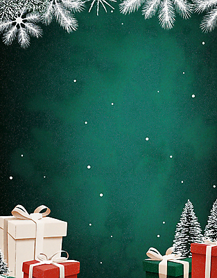 JPG 편집이미지 크리스마스 겨울 프레임 눈꽃 사람없음 초록색 선물상자 전나무 카피스페이스 이미지편집 편집실사 AI컴퓨터그래픽 AI콘텐츠 나무 계절 기념일 컬러 눈_날씨 선물 상자 공백 CG 파일형식