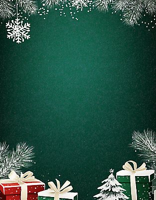 JPG 편집이미지 크리스마스 겨울 프레임 눈꽃 사람없음 초록색 선물상자 전나무 카피스페이스 이미지편집 편집실사 AI컴퓨터그래픽 AI콘텐츠 나무 계절 기념일 컬러 눈_날씨 선물 상자 공백 CG 파일형식