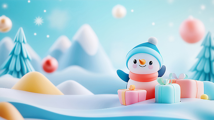 JPG 나무 편집이미지 크리스마스 설경 겨울 사람없음 파란색 선물상자 펭귄 오너먼트 편집3D AI컴퓨터그래픽 AI콘텐츠 식물 계절 기념일 컬러 크리스마스장식 조류 선물 풍경 상자 3D 파일형식