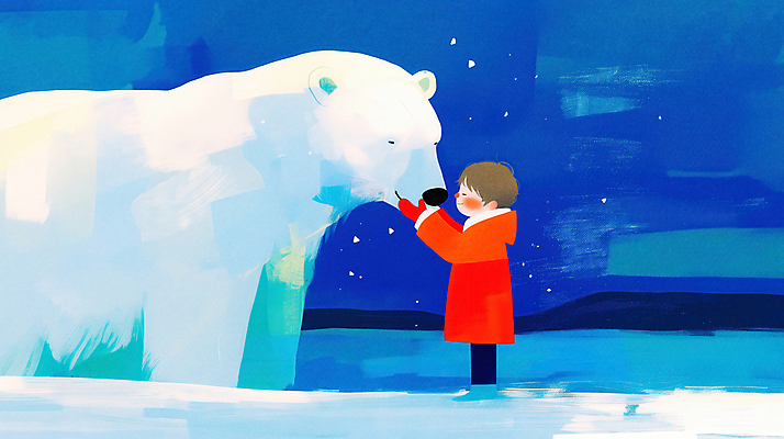 JPG 남자 어린이 장갑 겨울 일러스트 포옹 자연 한명 소년 파란색 친구 평화 보호 북극곰 소년한명만 국내일러스트 멸종위기종 AI일러스트 AI콘텐츠 1 잡화 계절 컬러 컨셉 곰 관계 안기 사람 생태계 남자한명만 소년만 파일형식