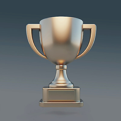 PSD 편집이미지 기념 사람없음 경쟁 우승 수상_상을받음 은색 트로피 광택 시상 챔피언 편집3D 컬러 컨셉 3D 최고 상_우승 파일형식