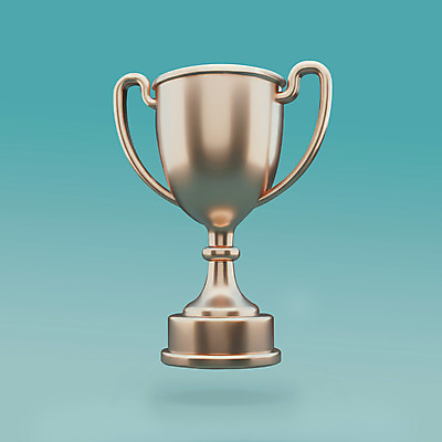PSD 편집이미지 기념 사람없음 경쟁 우승 수상_상을받음 은색 트로피 광택 시상 챔피언 편집3D 컬러 컨셉 3D 최고 상_우승 파일형식