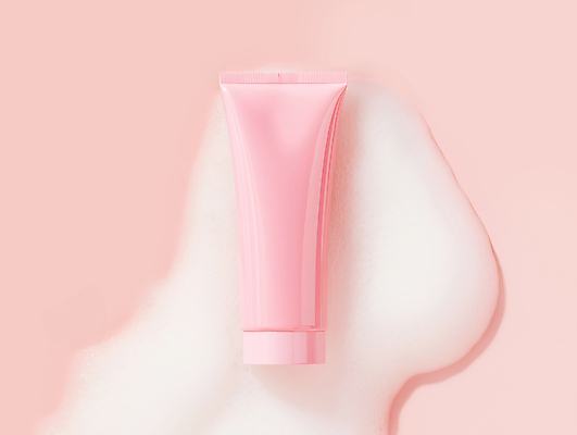 JPG 편집이미지 분홍색 사람없음 화장품 거품 세수 클렌징 목업 편집실사 AI포토 AI콘텐츠 컬러 뷰티 청결 CG 파일형식