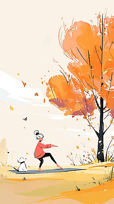 JPG 전신 나무 여자 노년 할머니 여유 단풍 일러스트 요가 자연 한명 풍경 초원 주황색 매트 가을 강아지 노인여자한명만 국내일러스트 AI일러스트 AI콘텐츠 식물 1 웰빙 계절 감정 컬러 잎 사람 성인 반려동물 개 생태계 여자한명만 노인여자만 파일형식