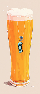 JPG 일러스트 자동차 맥주 경고 안전 사람없음 노란색 위험 음주 맥주잔 맥주거품 국내일러스트 AI일러스트 AI콘텐츠 육상교통 컬러 컨셉 술잔 주류 거품 파일형식