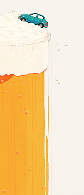 JPG 일러스트 자동차 맥주 경고 안전 사람없음 노란색 위험 음주 맥주잔 맥주거품 국내일러스트 AI일러스트 AI콘텐츠 육상교통 컬러 컨셉 술잔 주류 거품 파일형식