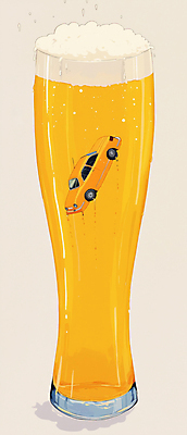 JPG 일러스트 자동차 맥주 경고 안전 사람없음 노란색 위험 음주 맥주잔 맥주거품 국내일러스트 AI일러스트 AI콘텐츠 육상교통 컬러 컨셉 술잔 주류 거품 파일형식