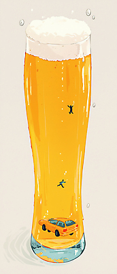 JPG 일러스트 자동차 맥주 경고 안전 사람 두명 노란색 위험 음주 맥주잔 맥주거품 국내일러스트 AI일러스트 AI콘텐츠 육상교통 컬러 컨셉 술잔 주류 거품 파일형식