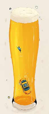 JPG 일러스트 자동차 맥주 경고 한명 안전 사람 노란색 위험 음주 맥주잔 맥주거품 국내일러스트 AI일러스트 AI콘텐츠 1 육상교통 컬러 컨셉 술잔 주류 거품 파일형식
