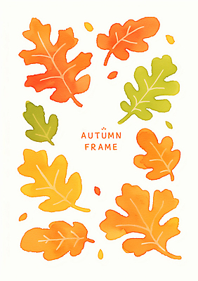 PSD 단풍 낙엽 일러스트 자연 프레임 사람없음 컬러풀 가을 카피스페이스 국내일러스트 계절 컬러 잎 공백 생태계 파일형식