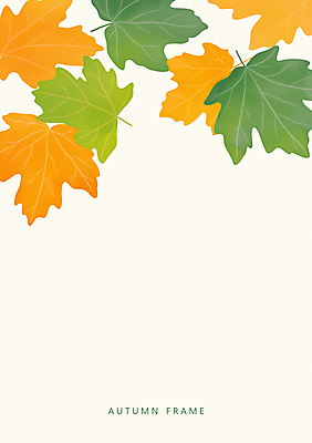 PSD 단풍 낙엽 일러스트 자연 프레임 사람없음 컬러풀 가을 카피스페이스 국내일러스트 계절 컬러 잎 공백 생태계 파일형식