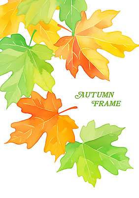 PSD 단풍 낙엽 일러스트 자연 프레임 사람없음 컬러풀 가을 카피스페이스 국내일러스트 계절 컬러 잎 공백 생태계 파일형식