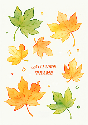 PSD 단풍 낙엽 패턴 일러스트 자연 사람없음 컬러풀 가을 국내일러스트 계절 컬러 잎 무늬 생태계 파일형식