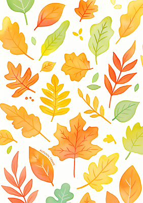 PSD 단풍 낙엽 패턴 일러스트 자연 사람없음 컬러풀 가을 국내일러스트 계절 컬러 잎 무늬 생태계 파일형식