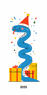 크리스마스 일러스트 산타모자 새해 사람없음 파란색 선물상자 귀여움 축제 뱀띠 꽃가루 2025년 2028년 을사년 국내일러스트 푸른뱀 푸른뱀캐릭터 AI파일 모자_잡화 기념일 컬러 컨셉 선물 상자 십이지신 뱀 가루 연도 뱀캐릭터 파일형식 벡터