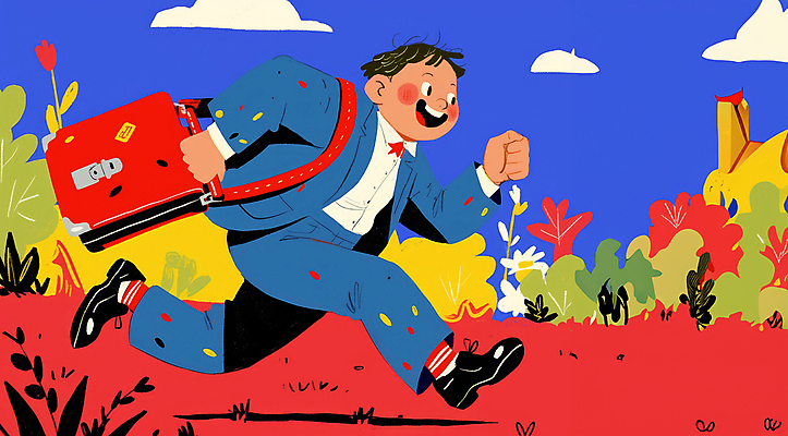 JPG 전신 남자 가방 일러스트 비즈니스 한명 정장 성인 파란색 달리기 활발 에너지 직장인 활기 성인남자한명만 국내일러스트 AI일러스트 AI콘텐츠 직업 1 잡화 옷 컬러 컨셉 모션 사람 남자한명만 성인남자만 파일형식