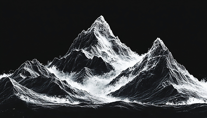 JPG 편집이미지 자연 흑백 사람없음 검은색 안개 운무 산맥 편집실사 컬러 날씨 산 촬영기법 CG 생태계 파일형식