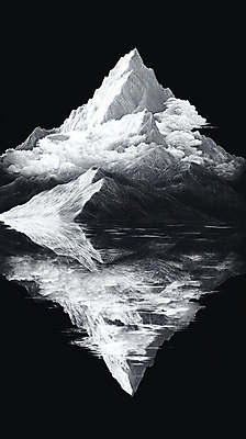 JPG 편집이미지 자연 흑백 사람없음 검은색 안개 운무 산맥 편집실사 컬러 날씨 산 촬영기법 CG 생태계 파일형식