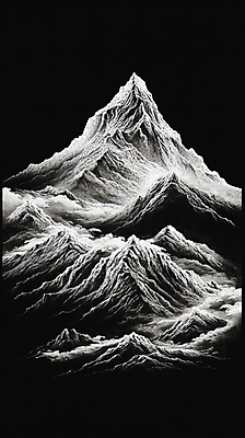 JPG 편집이미지 자연 흑백 사람없음 검은색 안개 운무 산맥 편집실사 컬러 날씨 산 촬영기법 CG 생태계 파일형식