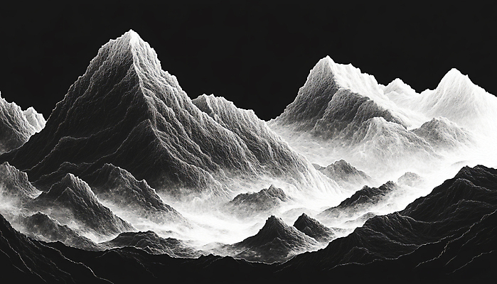 JPG 편집이미지 자연 흑백 사람없음 검은색 안개 운무 산맥 편집실사 컬러 날씨 산 촬영기법 CG 생태계 파일형식