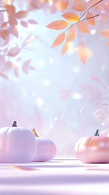 JPG 나무 편집이미지 낙엽 호박 사람없음 할로윈 가을 흰색 보케 편집실사 AI컴퓨터그래픽 AI콘텐츠 식물 계절 컬러 잎 채소 CG 파일형식